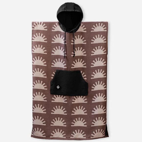 Nomadix Sunshine Printed Changing Poncho, Unisex Size S/M - Burgundy - Picture 1 of 11